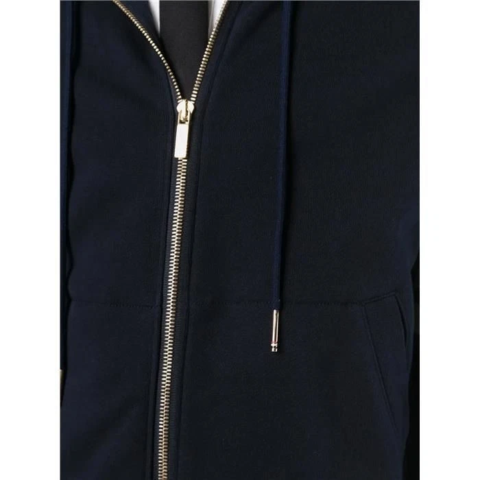 Thom Browne 4 Bar Stripe RWB Tab con cappuccio e zip blu navy 130851251