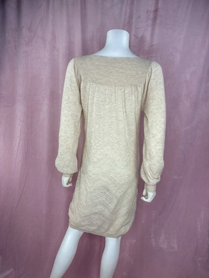 Vestido Suéter 3.1 Phillip Lim Mujer Crema Alpaca Talla XS Manga Globo Y2K Foto 2 de 4