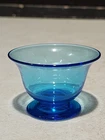 SIGNED STEUBEN GLASS 3067 TRANSPARENT BLUE OPEN SALT CELLAR, c1903-1932