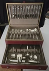 Royal Danish International Sterling Silver 77-Pc Flatware Set + Antique Chest