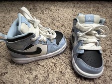 Toddler's Jordan 1 Mid Blue/Black/White 644507 401 4C