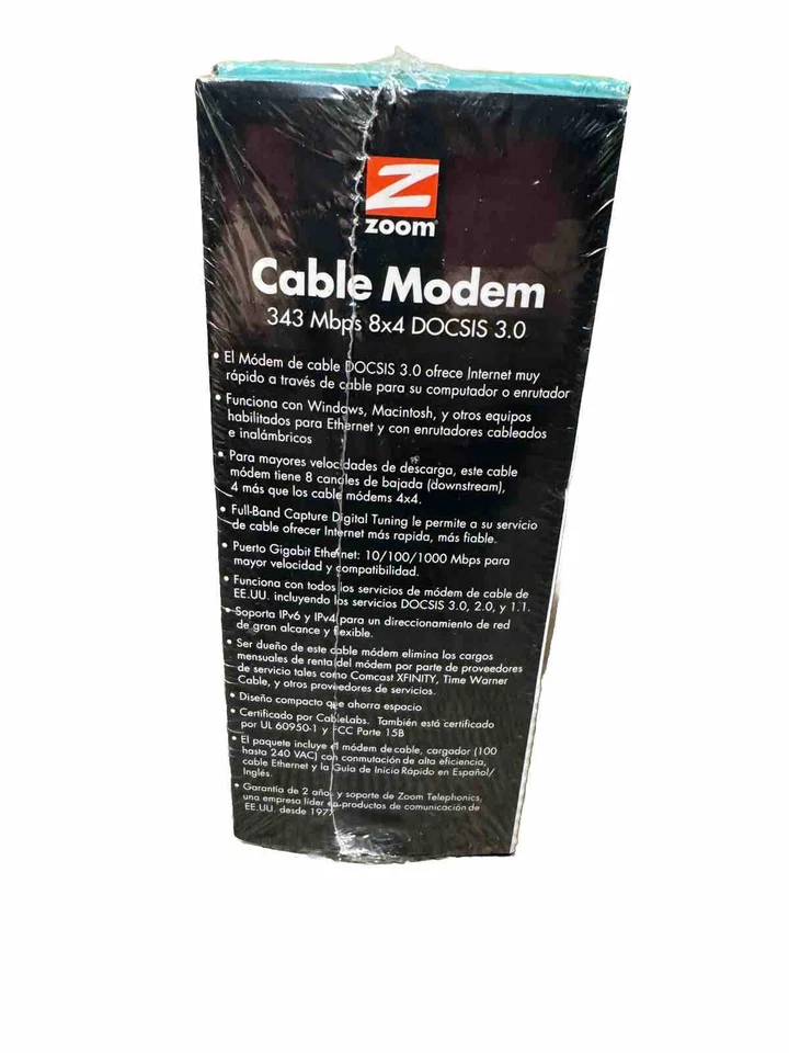 New! Sealed! Zoom DOCSIS 3.0 High-Speed Cable Modem 5345 - Image 2 of 4