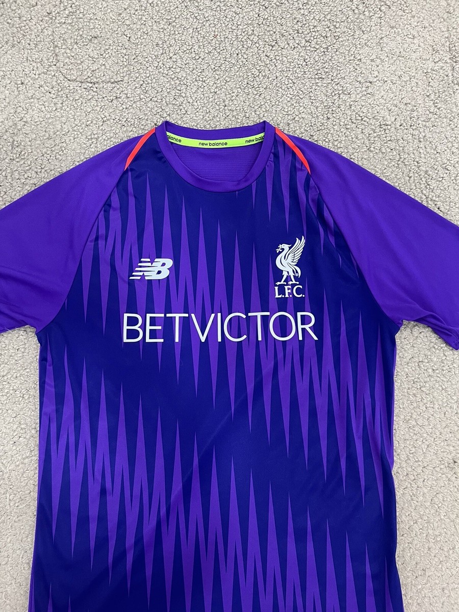 LIVERPOOL FC NEW BALANCE 2018/2019 PURPLE TRAINING KIT JERSEY