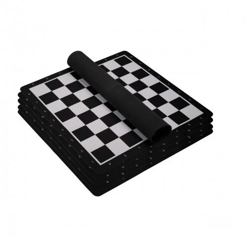 Échiquier - Roulettes - Domaine 55 MM - Plastique - Noir/Blanc - Photo 3/3