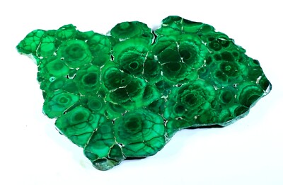 694 CT NATURAL FLOWER PLUME MALACHITE POLISH SLAB TILE UNTREATED GEMSTONE MJ-107