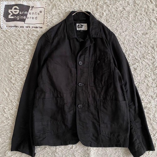Engineered Garments Jacket Linen Blend Made in USA Black 1 S Used