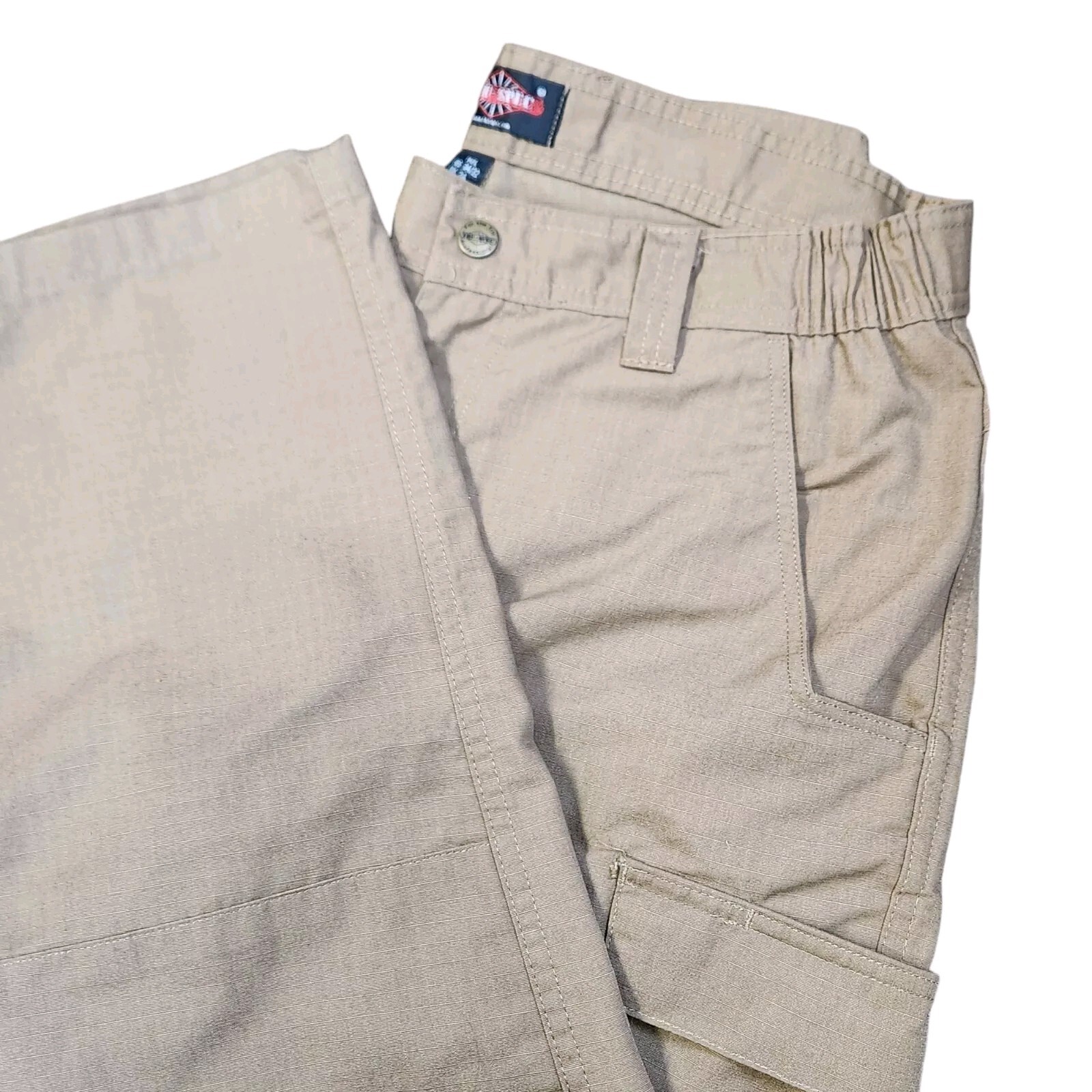 Tru-Spec Tactical Pants Mens 34x32 Beige Khaki Cargo Outdoor Double Knee