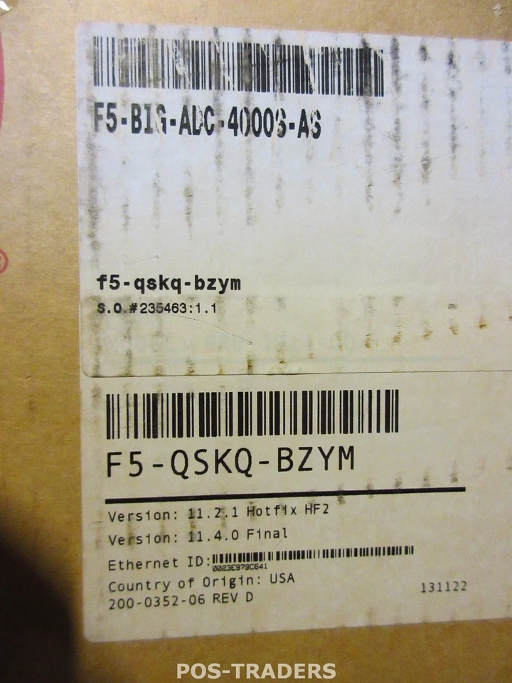F5 Network BIG-IP F5-BIG-ADC-4000S-AS Application Delivery Controller Switch NEW - Bild 2 von 2