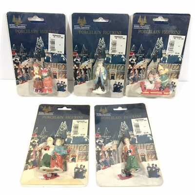 VTG Holiday Expressions Porcelain Figurines Lot of 5 Vintage NOS