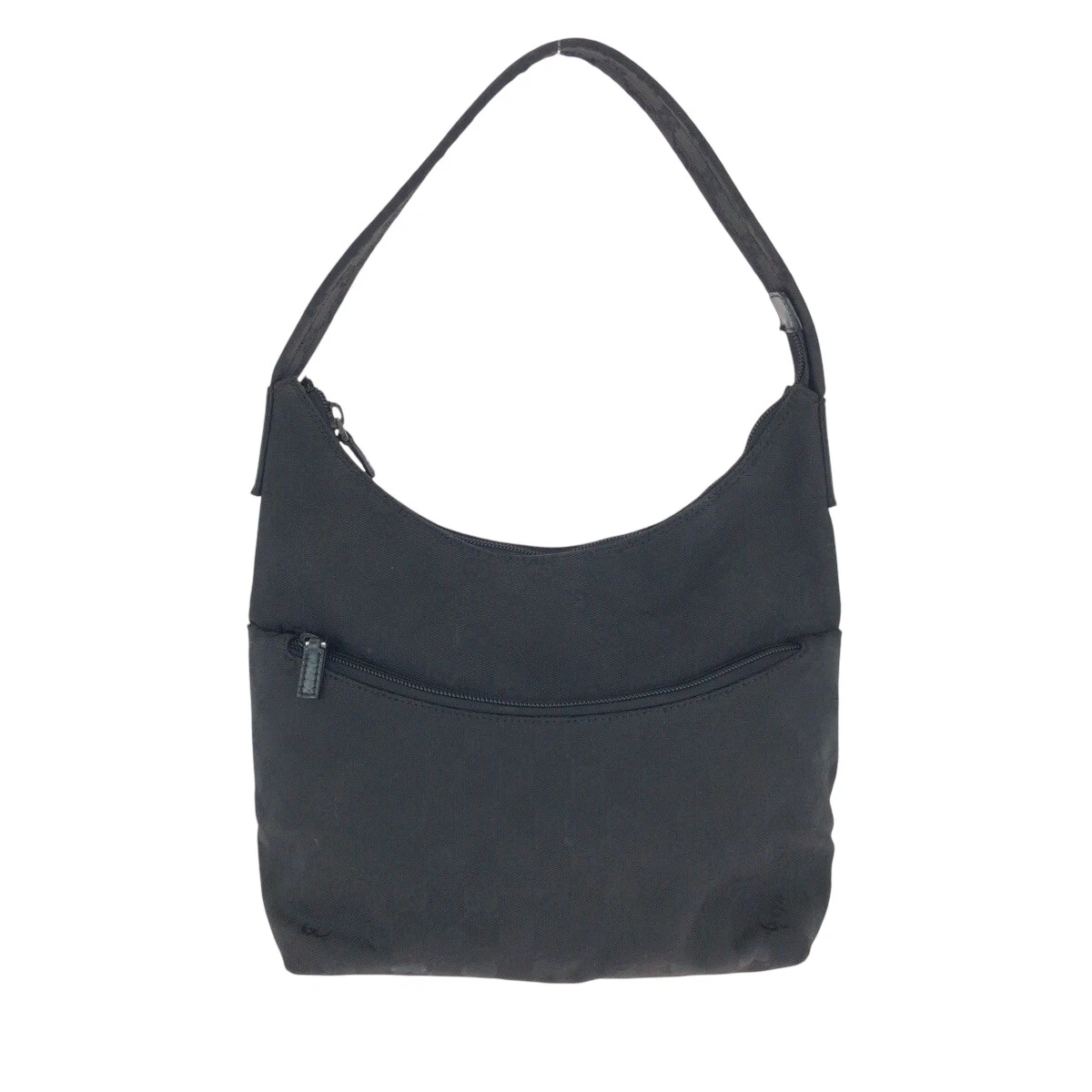 GUCCI 001 3386 Hobo sac à bandoulière noir argent matériel GG toile GG