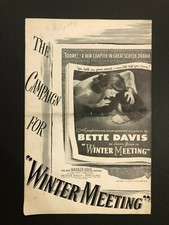 Winter Meeting Movie Original Pressbook (1948) - 18 Pages 11" x 17" VG