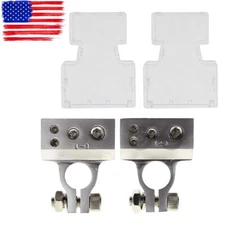 2PCS 4/8 AWG Car Battery Terminal Positive&Negative HEAVY DUTY Clamp Connectors 