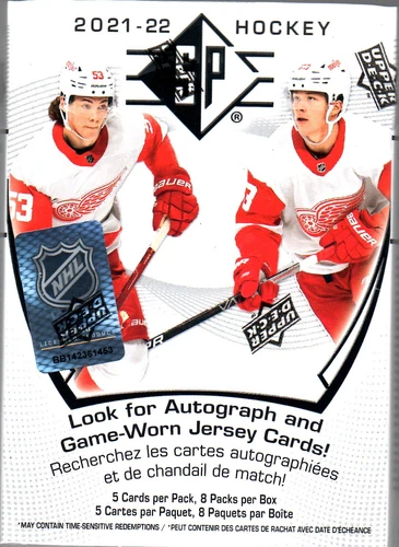 2021-22 Upper Deck SP Hockey Trading Cards (blaster) 8 packs