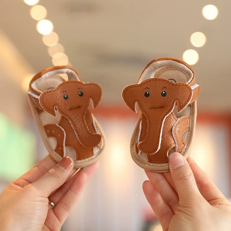 Bebé Niña Niño Sandalias Verano Aire Libre Informales Zapatos de Playa con Elefantes Foto 2 de 4