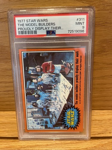1977 Topps Star Wars Trading Card #311 Model Builders 5th Series (Orange) PSA 9