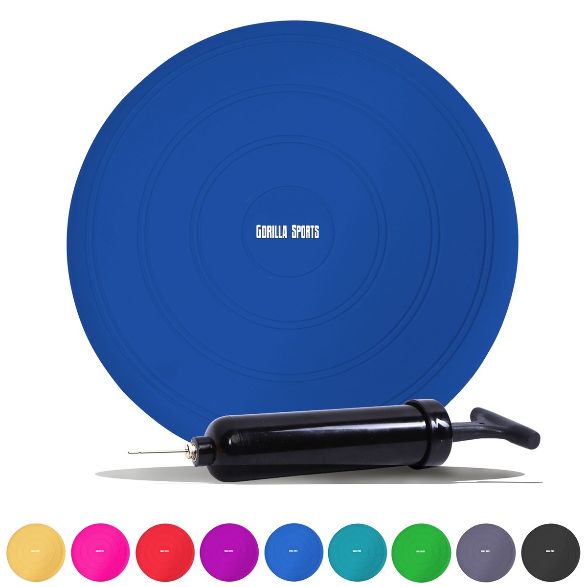 GORILLA SPORTS® Ballsitzkissen 33cm Balancekissen Pumpe Luftkissen Balance Board