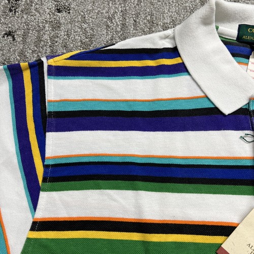 NWT Retro Vintage 90s Colours By Alexander Julian Stripe L Short Sleeve Polo - Bild 3 von 20