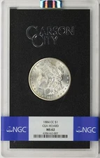 1884-CC $1 Morgan Dollar GSA Hoard NGC MS62
