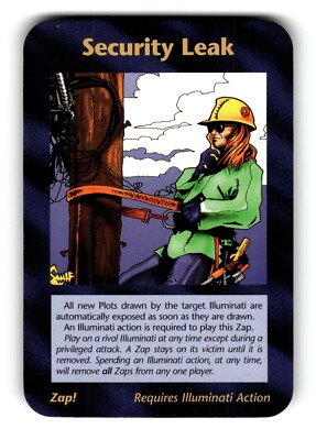Security Leak Card INWO Illuminati New World Order Assassins Game