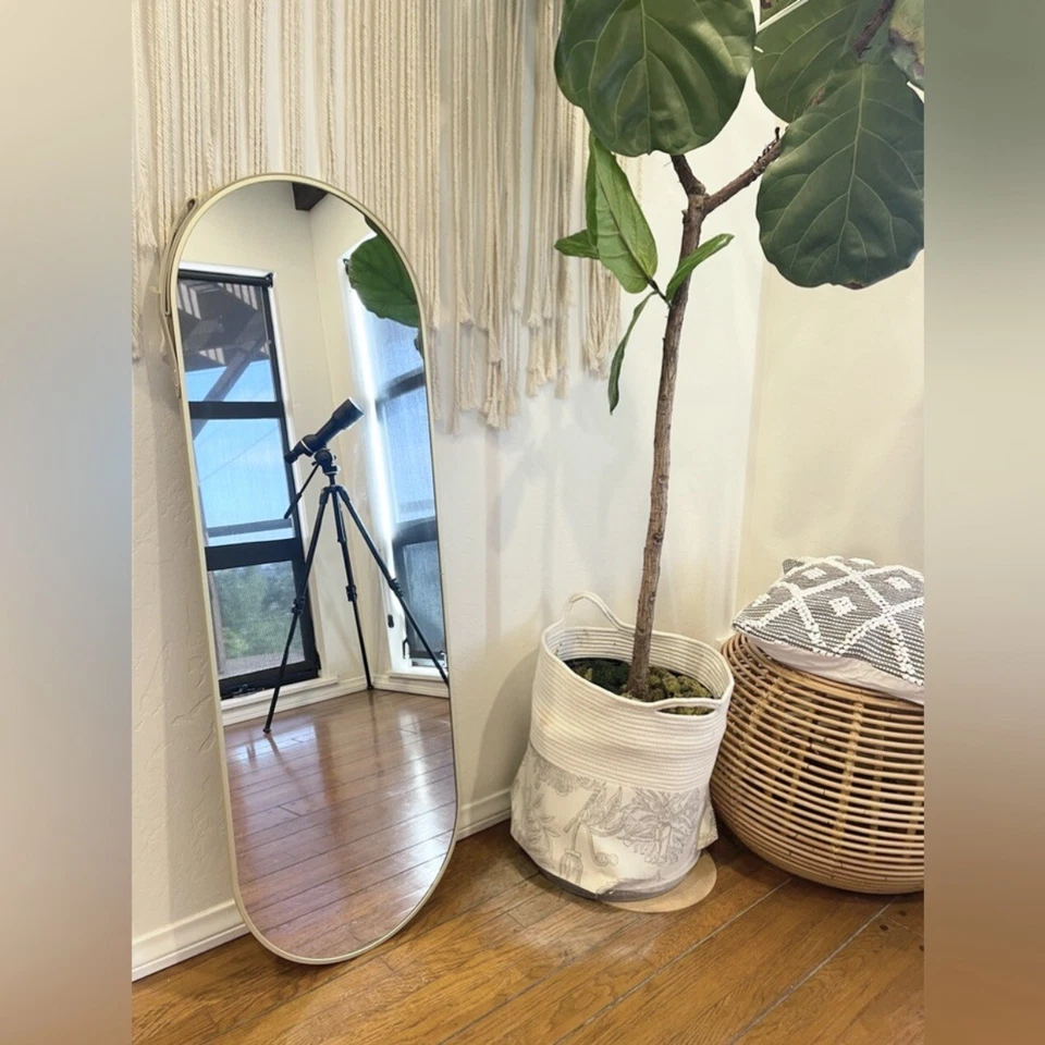 全新 West Elm 金色拱形全长波西米亚壁挂镜 - 48 x 16 — 第 4/4 张图片