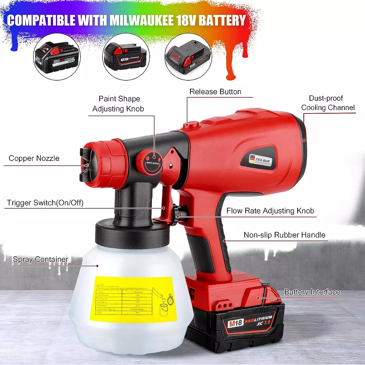 Milwaukee m18 cordless paint sprayer outlet