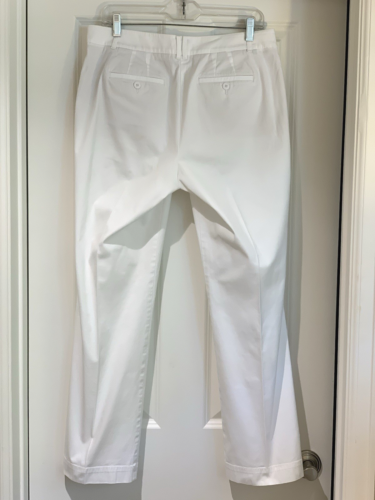 Talbots "The Perfect Chino" White Relaxed Chino pants Size 8 Curvy - Picture 5 of 9