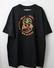 Cobra Kai, Karate Kid, "Strike First, Strike Hard No Mercy" Black Shirt 3XL NWOT