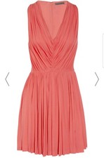 NWT Alexander McQueen SOLD OUT Pleated Jersey Dress Size 40 Coral Pink $595