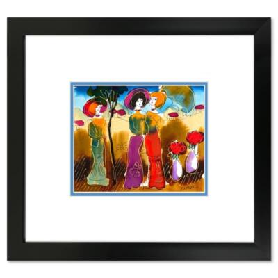 Moshe Leider, Framed Original Mixed Media Watercolor Painting, Hand Signed