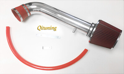 Red Air Intake Kit With Filter For 2012-2016 Jeep Wrangler 3.6L V6 – Chrome Pipe