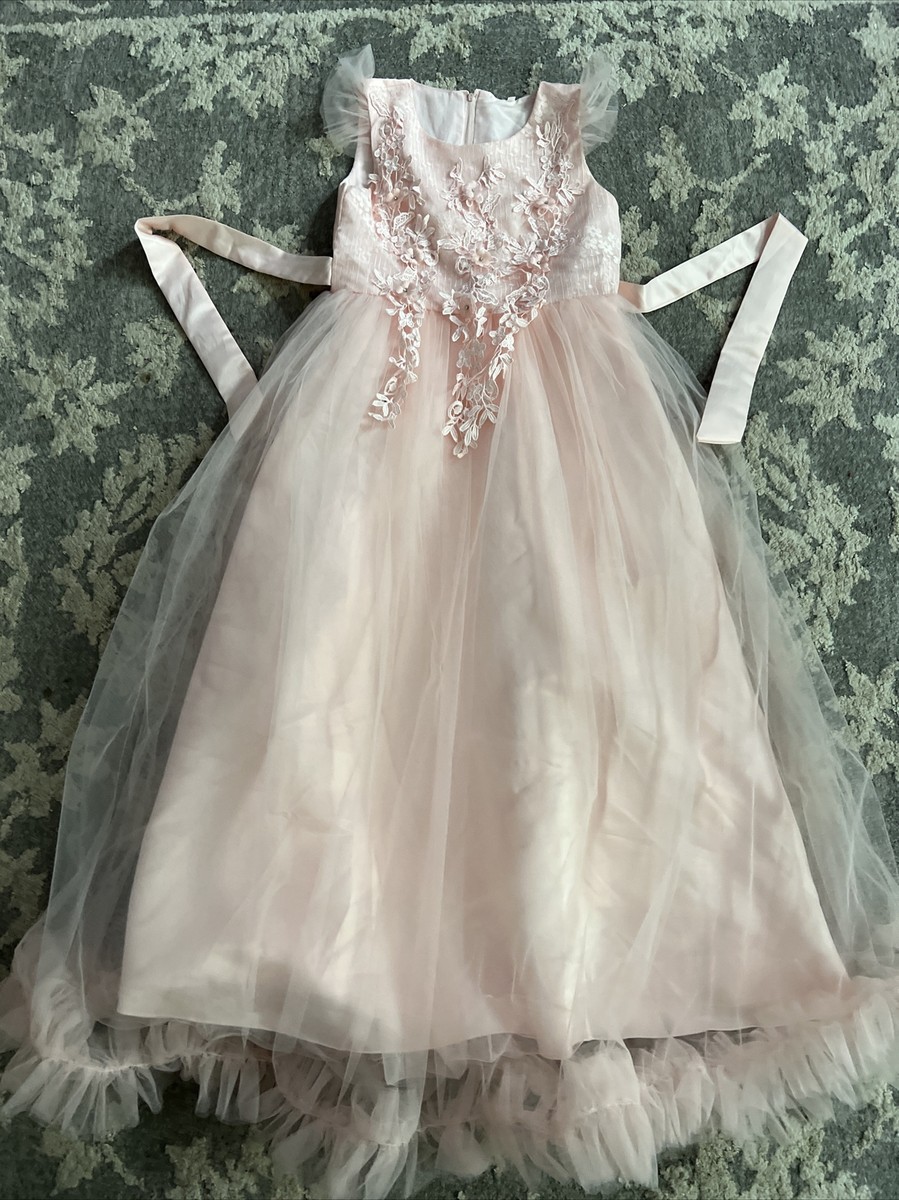open lace back dress A-Line Princess V-Neck Floral Prom Dresses Long 3D Appliqued Lace Formal Dresses APD3126