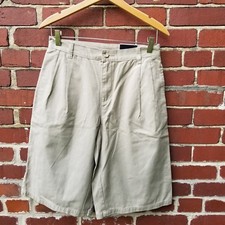 IZOD Boys Shorts Size 16 Reg Pleated Front Tan Khaki Uniform