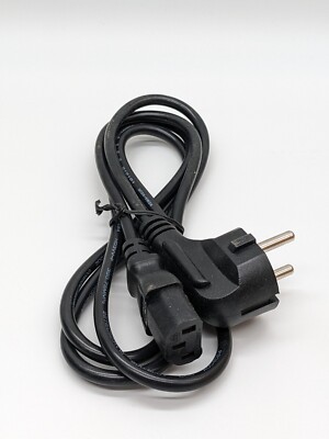 IEC Connector / Power Cable for Commodore 1541 1571 1084s C128, Black