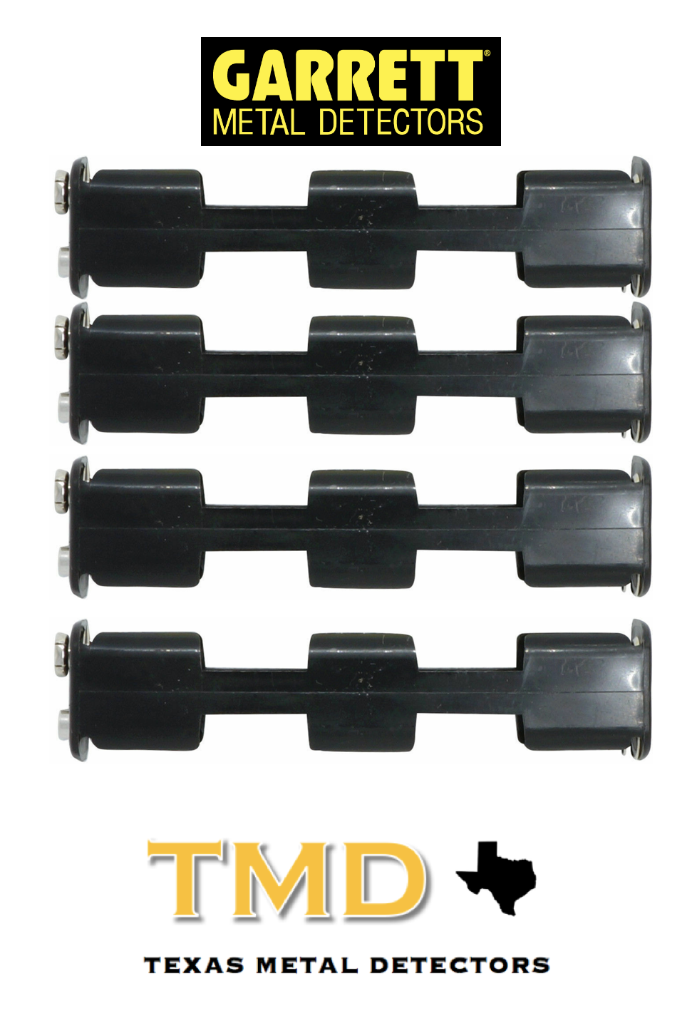 4 each Garrett AA Battery Holder for GTA, GTAx, GTX, GTP & GTI Metal