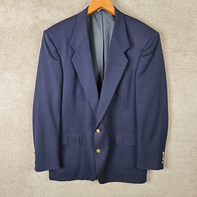 Christian Dior Monsieur Jacket Mens 43S Blue Sport Coat Gold