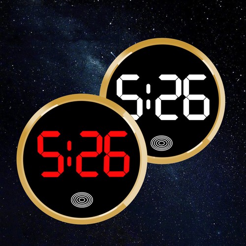 Car LED Clock Automobiles Internal Stick-On Mini Digital Clock Ornament Decor - Picture 4 of 18