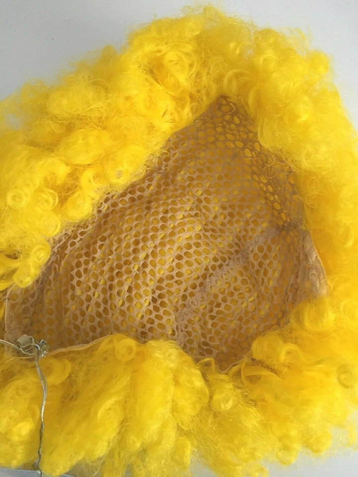 NWT Afro KANEKALON WIG COSPLAY PARTY CARNIVAL COSTUME Yellow - Image 3 of 3