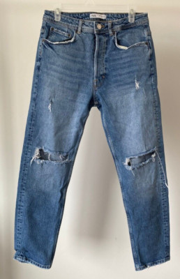 Zara Jeans Men's 31x29 Blue Button Fly Distressed