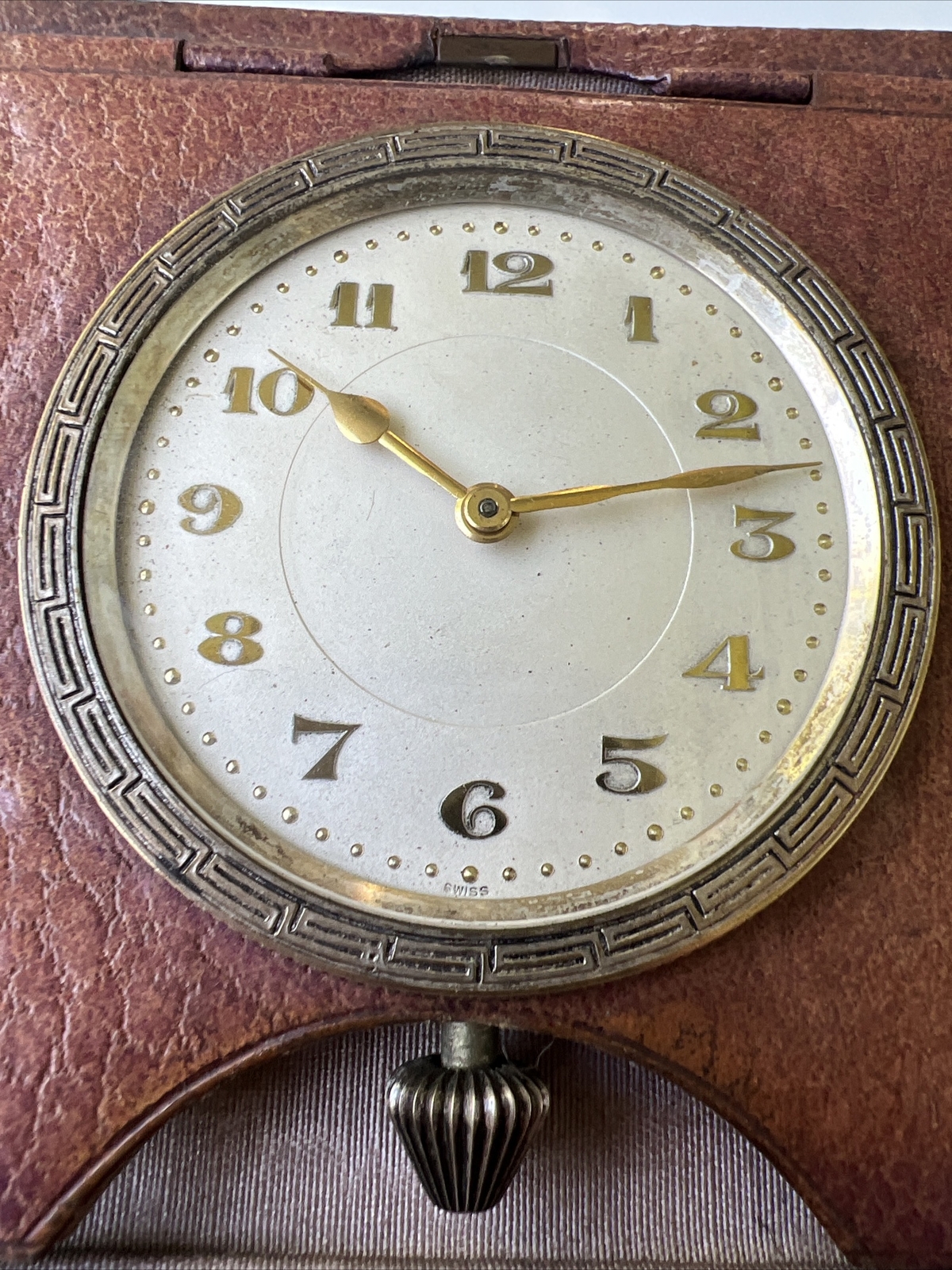 Antique travel clock table clock grandfather cloc… - image 9