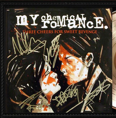 My Chemical Romance Cherry wood Reproduction Signature Record