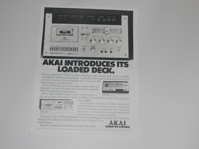Akai GXC-570D, GXC-39D, 710D High-End Cassette Ad, 1976, 1 Page Article and Info