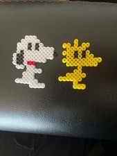 homemade snoopy and woodstock perler beads