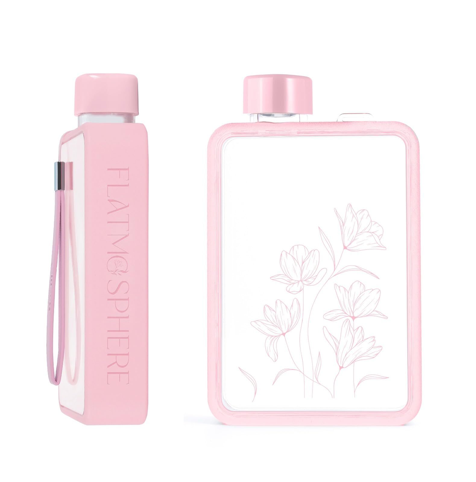 FLATMOSPHERE - 13OZ Flat Water Bottle - BPA free - Leak proof – Elegant slim ...