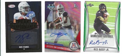 3 Football Autos: Nick Starkel, Jayden De Laura, Rico Bussey Jr.