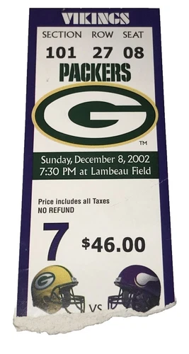 Brett Favre Green Bay Packers NFL Tickets