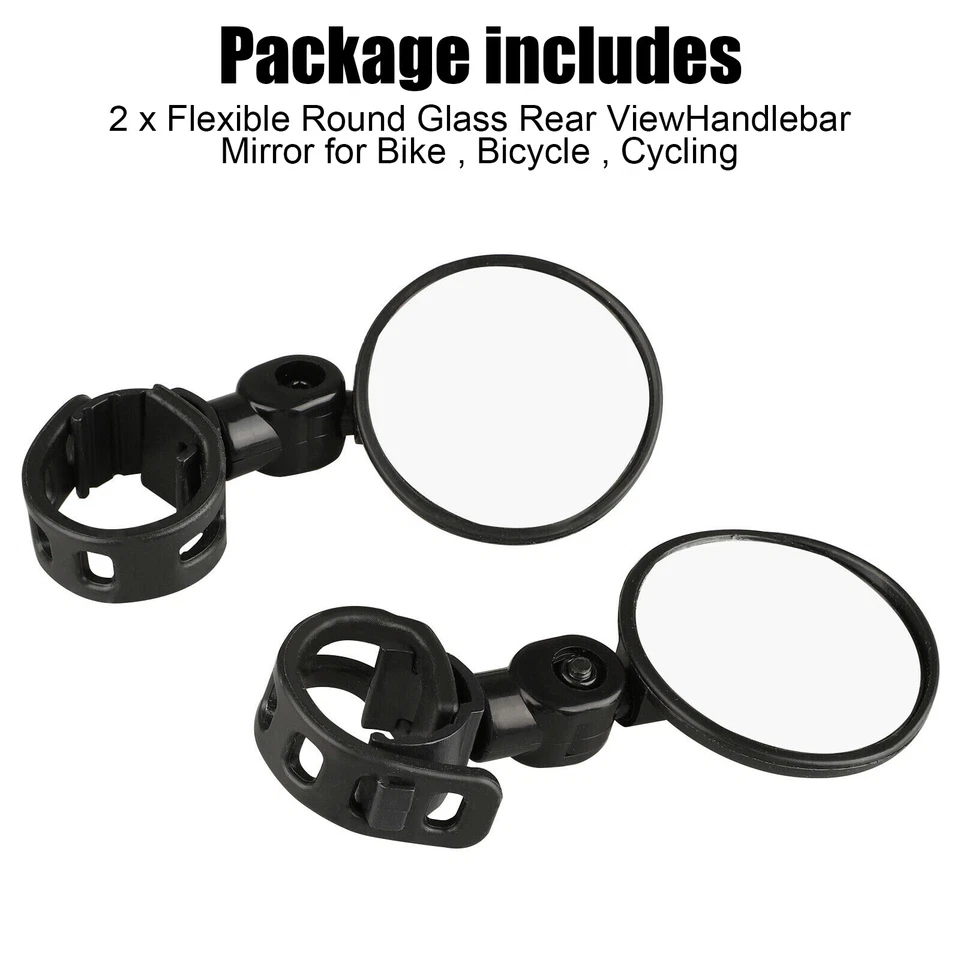 ЛОТ ТОВАРОВ Велосипедное Зеркало Вращающееся Круглое MTB Дорожный Руль Велосипед Стекло Заднего Вида Велоспорт - Изображение 2 из 4