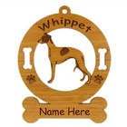 Whippet Standing Dog Breed Ornament Personalized With Your Dogs Name 4225