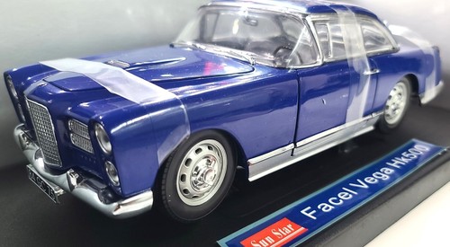 Vintage Facel Vega HK500 1/18 scale Blue diecast by Sun Star - Picture 13 of 15