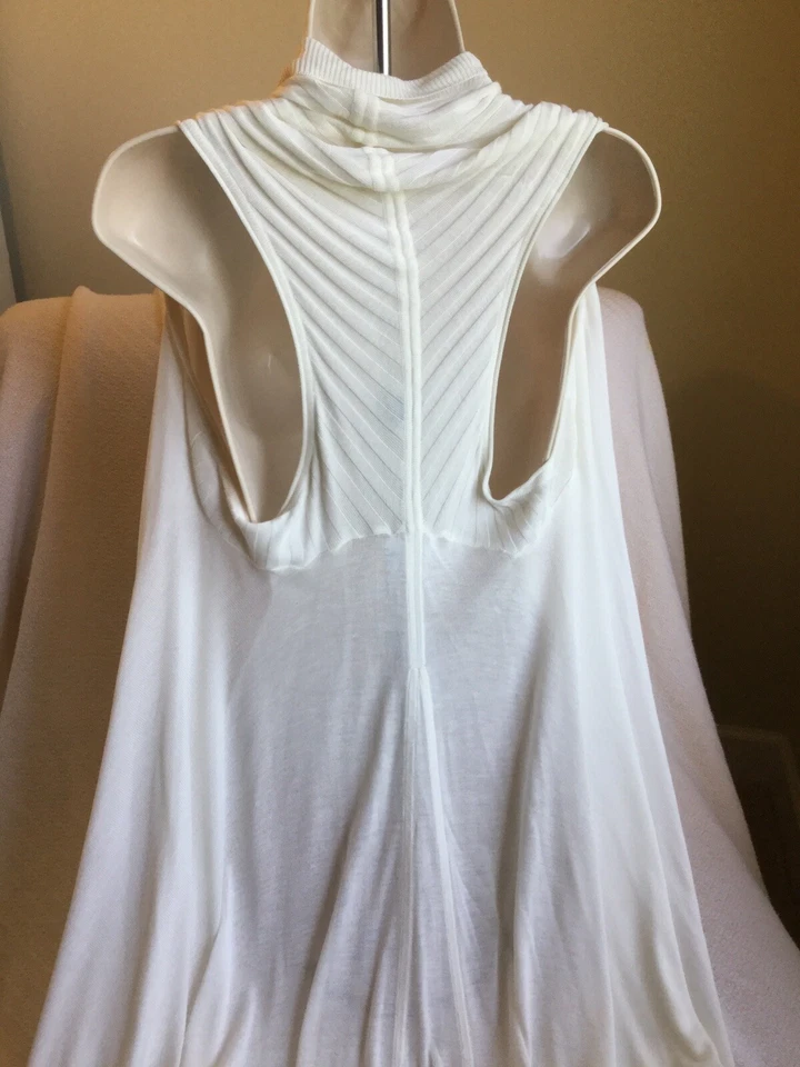 Precioso chaleco largo con capucha blanco Helmut Lang talla S nuevo con etiquetas Foto 3 de 4