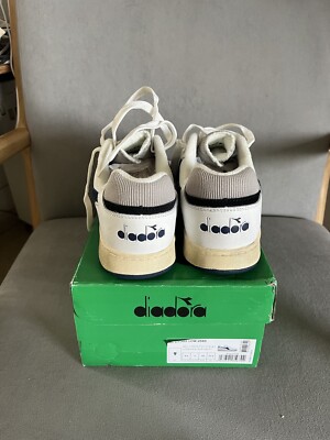 Diadora mi basket low 'used' Vintage, White/navy US 9.5 Men's